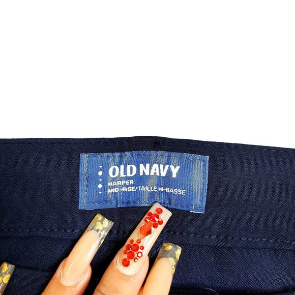 Old Navy Harper Mid-Rise Navy Pants - Picture 4 of 7